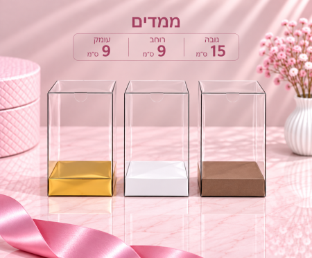 קופסת PVC שקופה – 15×9×9 ס״מ – 10 יחידות