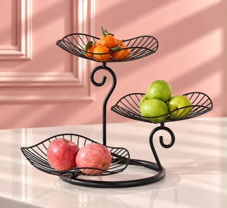 קערת פירות ממתכת שחורה – קוד 11