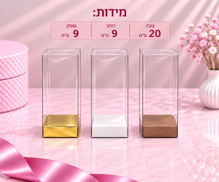 קופסת PVC שקופה – 20×9×9 ס״מ – 10 יחידות