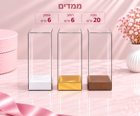 קופסת PVC שקופה – 20×6×6 ס״מ – 10 יחידות