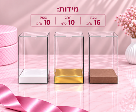 קופסת PVC שקופה – 16×10×10 ס״מ – 10 יחידות