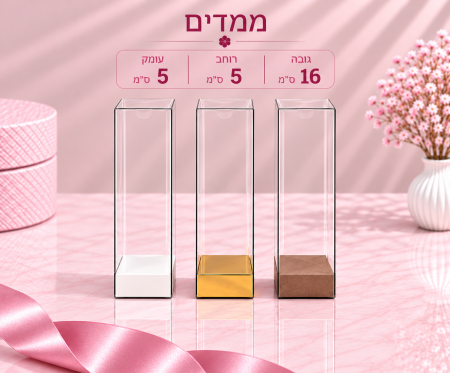 קופסת PVC שקופה – 16×5×5 ס״מ – 10 יחידות