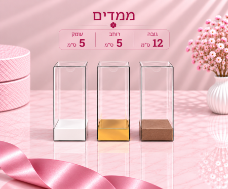 קופסת PVC שקופה – 12×5×5 ס״מ – 10 יחידות