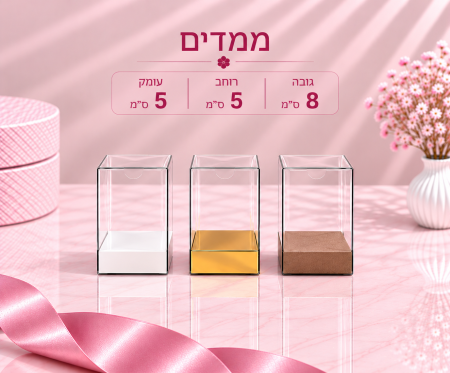 קופסת PVC שקופה – 8×5×5 ס״מ – 10 יחידות